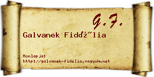 Galvanek Fidélia névjegykártya
